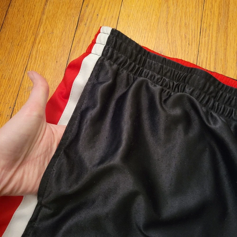 Starter Athletic Basketball Shorts Black Red White Reversible Pockets XXL DAZZLE